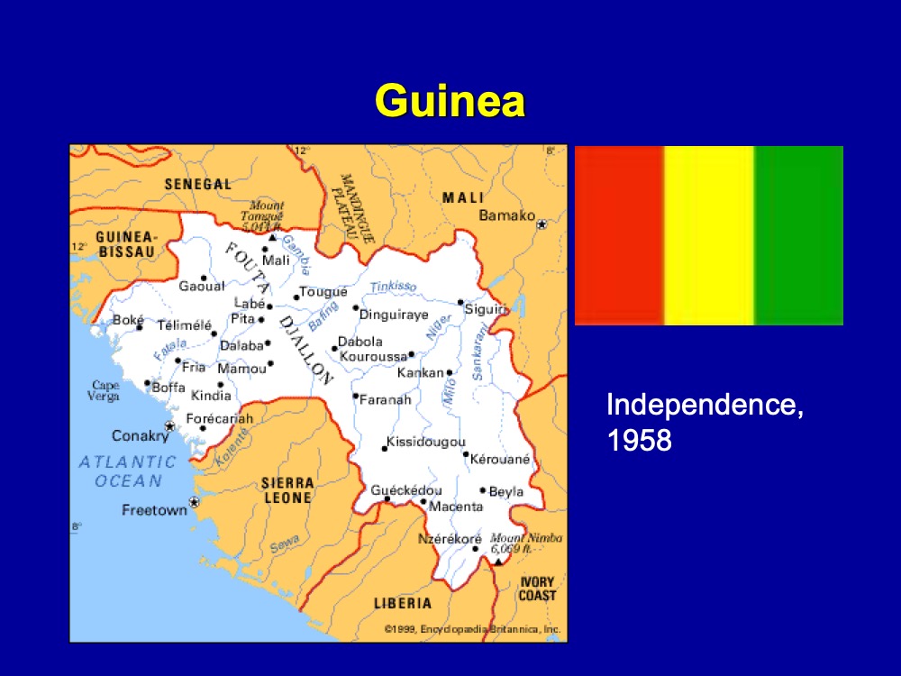 A map of Guinea