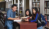 students studying