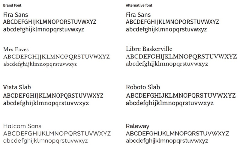 TTC Brand approved fonts