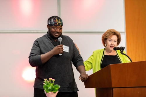 Photo of Byron and Dr. Thonley