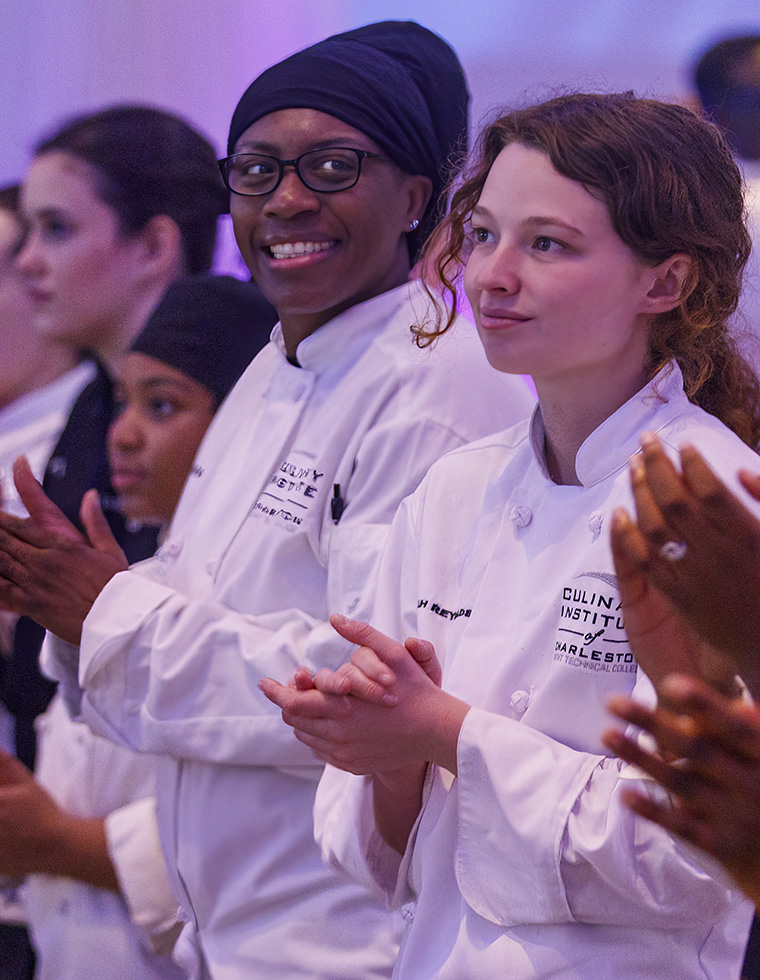 Culinary Institute students applauding during the 2026 event.
