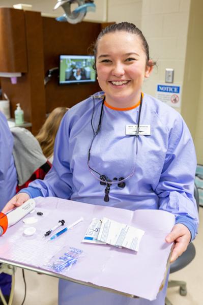 female student in Dental Assisting program
