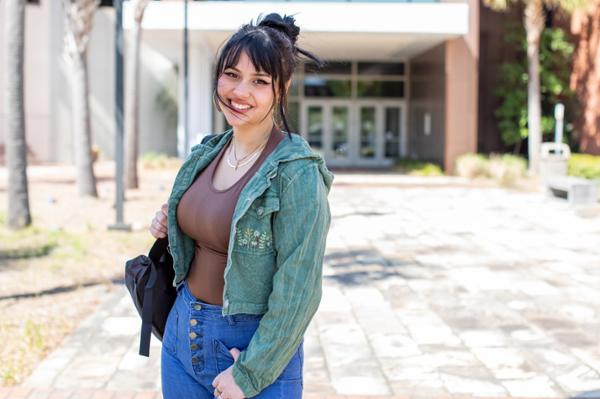 Female student on Thornley Campus