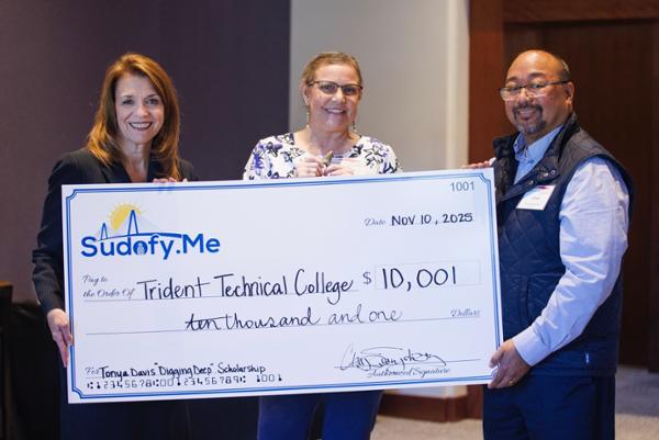 Digging Deep Scholarship check presentation