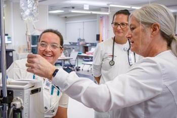 Nursing instructor and students